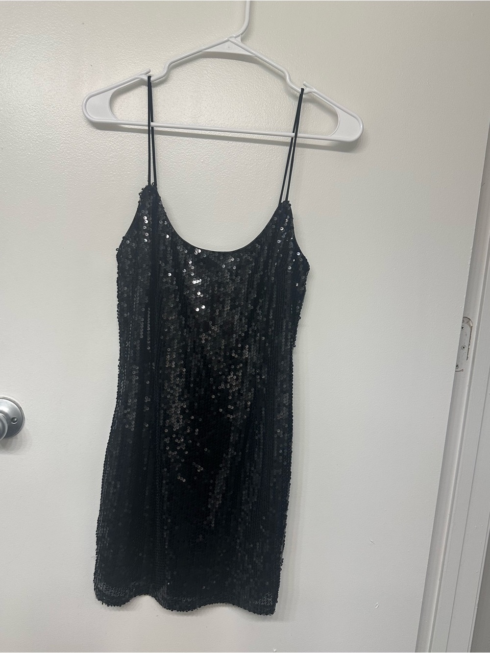 Superdown Black Sequin Dress